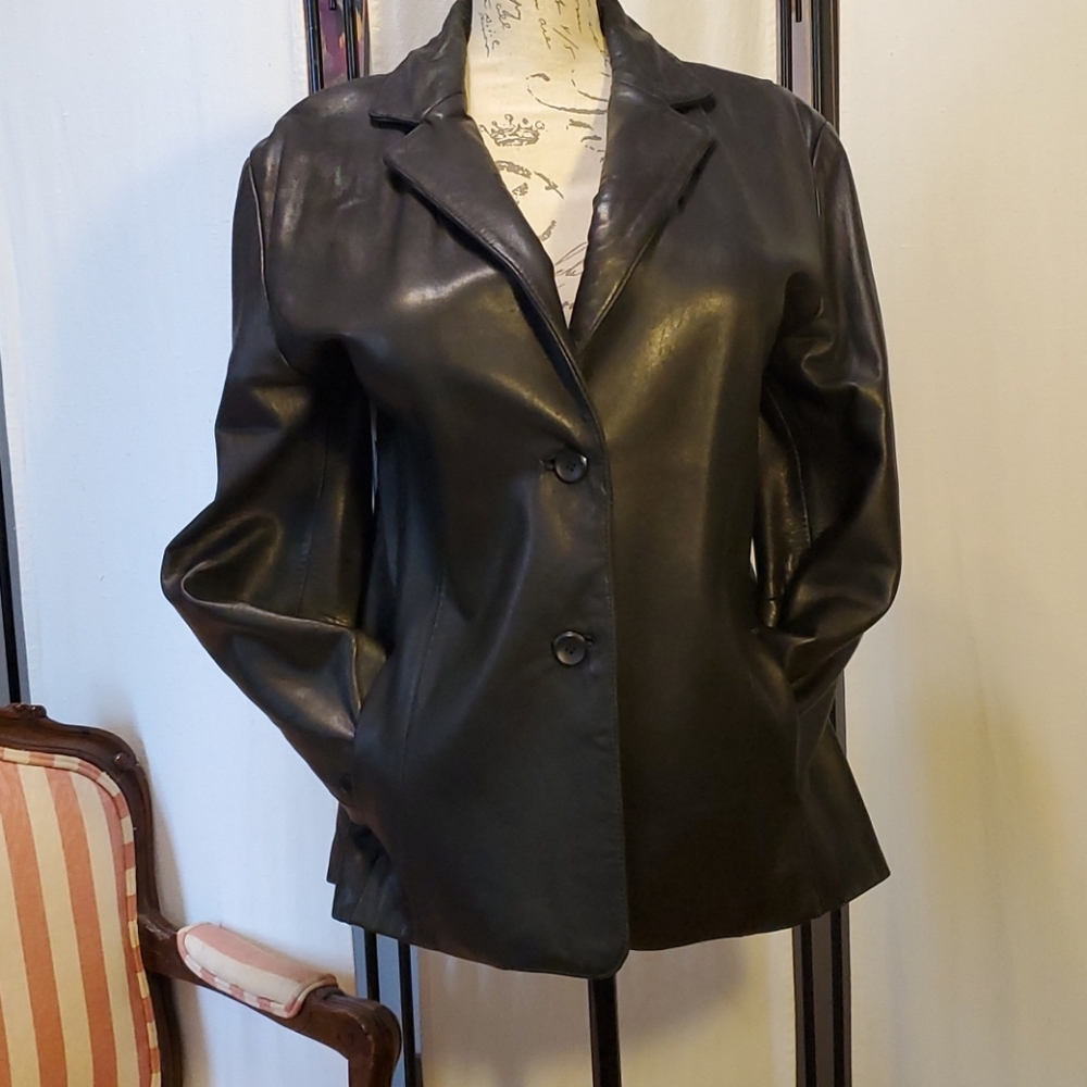 Macy's Reaction brand Black Leather XL Jacket